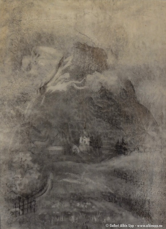 8434  Kyrkja  58x42cm  Pris etter avtale